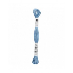 Fil à broder Rico Design 100% coton égyptien 8m - MOULINE BLEU ROI 01 - N°117