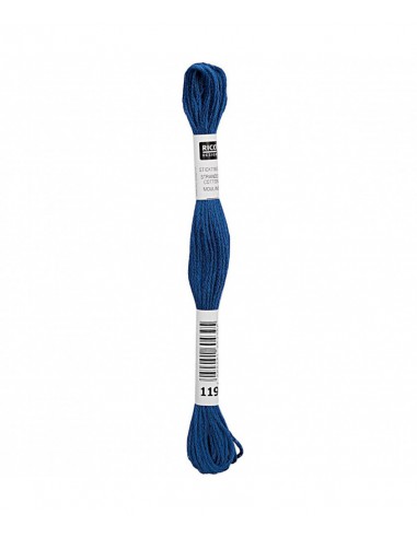 Fil à broder Rico Design 100% coton égyptien 8m - MOULINE BLEU ROI 03 - N°119