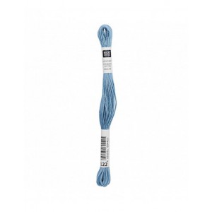 Fil à broder Rico Design 100% coton égyptien 8m - MOULINE BLEU 02 - N°122