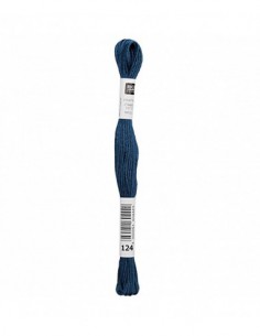 Fil à broder Rico Design 100% coton égyptien 8m - MOULINE BLEU 04 - N°124