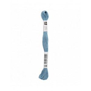 Fil à broder Rico Design 100% coton égyptien 8m - MOULINE BLEU FUME 01 - N°130