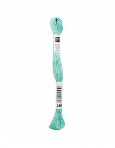 Fil à broder Rico Design 100% coton égyptien 8m - MOULINE VERT DE VESSIE 01 - N°160