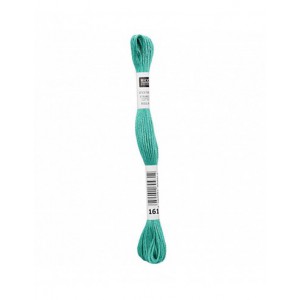 Fil à broder Rico Design 100% coton égyptien 8m - MOULINE VERT DE VESSIE 02 - N°161