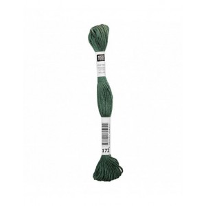 Fil à broder Rico Design 100% coton égyptien 8m - MOULINE VERT FONCE 03 - N°172