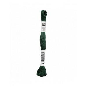 Fil à broder Rico Design 100% coton égyptien 8m - MOULINE VERT SAPIN 06 - N°178