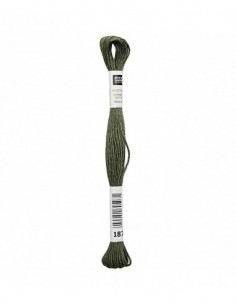 Fil à broder Rico Design 100% coton égyptien 8m - MOULINE KAKI 04 - N°187