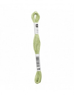 Fil à broder Rico Design 100% coton égyptien 8m - MOULINE VERT CLAIR 02 - N°190