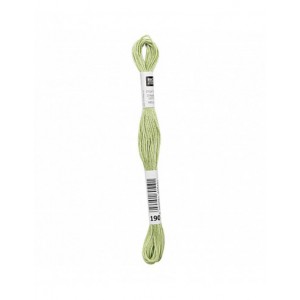Fil à broder Rico Design 100% coton égyptien 8m - MOULINE VERT CLAIR 02 - N°190