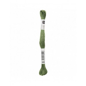 Fil à broder Rico Design 100% coton égyptien 8m - MOULINE VERT CLAIR 03 - N°191