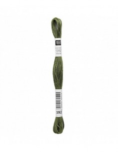 Fil à broder Rico Design 100% coton égyptien 8m - MOULINE VERT CLAIR 04 - N°192