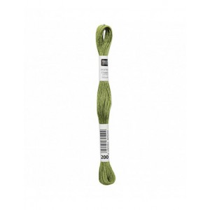 Fil à broder Rico Design 100% coton égyptien 8m - MOULINE VERT 03 - N°200