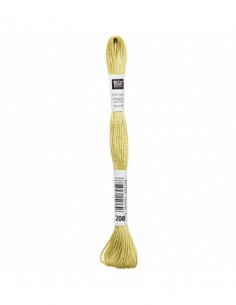 Fil à broder Rico Design 100% coton égyptien 8m - MOULINE VERT OLIVE 01 - N°208
