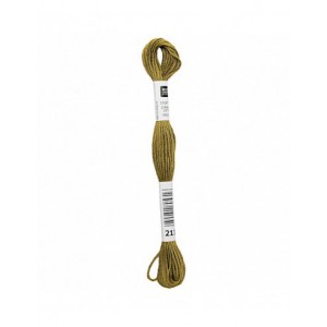 Fil à broder Rico Design 100% coton égyptien 8m - MOULINE VERT OLIVE 04 - N°211