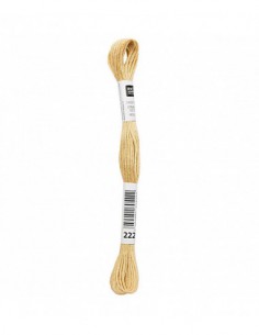 Fil à broder Rico Design 100% coton égyptien 8m - MOULINE VERT ALGUE 01 - N°222