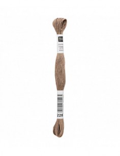 Fil à broder Rico Design 100% coton égyptien 8m - MOULINE BEIGE 03 - N°228