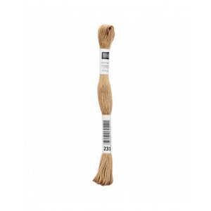 Fil à broder Rico Design 100% coton égyptien 8m - MOULINE SABLE 02 - N°231