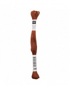 Fil à broder Rico Design 100% coton égyptien 8m - MOULINE ROUILLE 02 - N°245