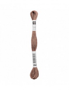 Fil à broder Rico Design 100% coton égyptien 8m - MOULINE BOIS DE ROSE 04 - N°254