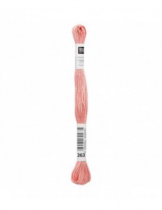 Fil à broder Rico Design 100% coton égyptien 8m - MOULINE COULEUR PEAU 06 - N°263