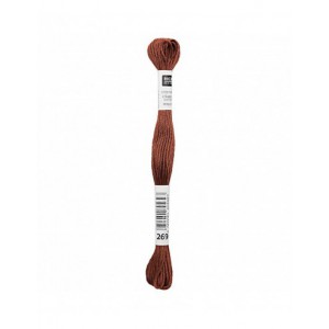Fil à broder Rico Design 100% coton égyptien 8m - MOULINE MARRON ROUILLE 03 - N°269