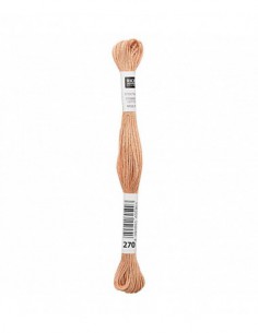 Fil à broder Rico Design 100% coton égyptien 8m - MOULINE CARAMEL 01 - N°270