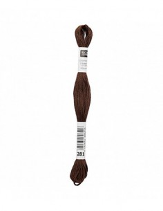 Fil à broder Rico Design 100% coton égyptien 8m - MOULINE MARRON 09 - N°281