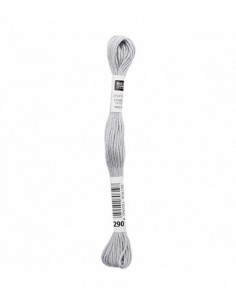 Fil à broder Rico Design 100% coton égyptien 8m - MOULINE GRIS CLAIR 02 - N°290