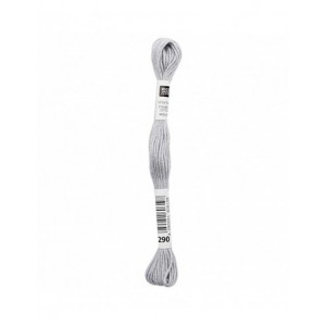 Fil à broder Rico Design 100% coton égyptien 8m - MOULINE GRIS CLAIR 02 - N°290