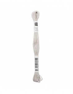 Fil à broder Rico Design 100% coton égyptien 8m - MOULINE GRIS FONCE 01 - N°291