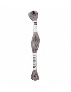Fil à broder Rico Design 100% coton égyptien 8m - MOULINE GRIS FONCE 03 - N°293