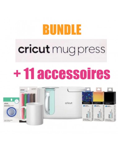 Bundle Cricut Mug Press Starter Kit + 11 accessoires