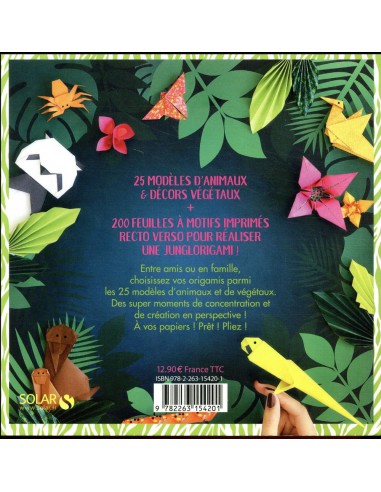 ~ Origami thérapie - Jungle - 25 Modèles / 200 feuilles - Solar Editions