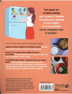 ~ Mon cahier de recettes en mode batch cooking - Solar Editions 2