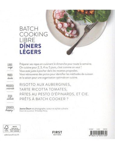~ Batch cooking libre - Dîners légers - First Editions