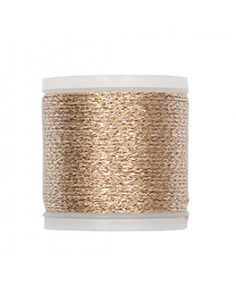 Fil à broder Rico Design 45 % polyamide et 55 % fil metal 50m - METALLIQUE NO. 20 OR