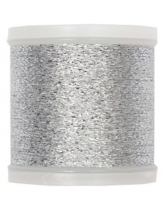 Fil à broder Rico Design 70 % polyamide et 30 % fil metal 200m - METALLIQUE NO. 40 ARGENT