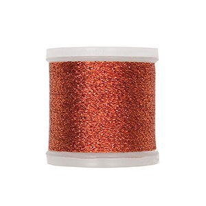 Fil à broder Rico Design 70 % polyamide et 30 % fil metal 200m - METALLIQUE NO. 40 CUIVRE
