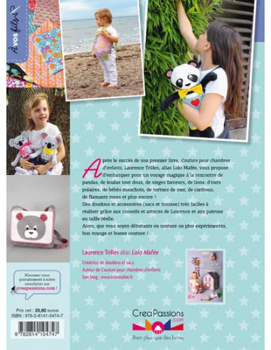 ~ Couture pour enfants - Doudous animaux et sacs - CreaPassions