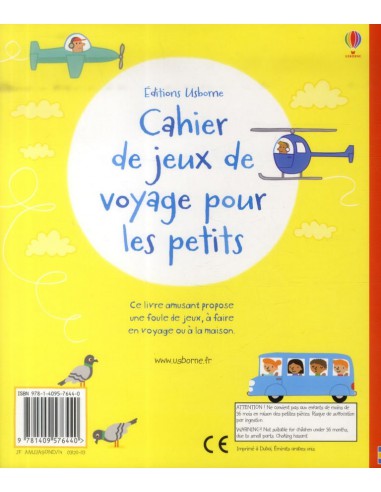 ~ Cahier de jeux de voyage pour les petits - Usborne