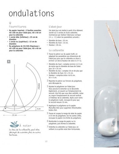 ~ Abat-jour - Tissu et papier - Le Temps Apprivoisé