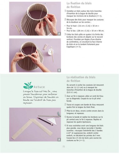 ~ Abat-jour - Tissu et papier - Le Temps Apprivoisé