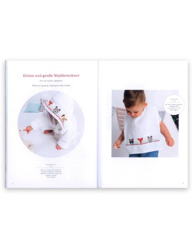 ~ LIVRE 159 CAMPING DANS LA FORET - motifs à broder au point de croix - Thème camping dans la fôret - Rico Design