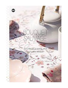 ~ LIVRE 158 BOUQUET SAUVAGE - motifs à broder au point de croix - Thème bouquet sauvage - Rico Design