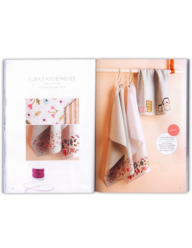 ~ LIVRE 158 BOUQUET SAUVAGE - motifs à broder au point de croix - Thème bouquet sauvage - Rico Design