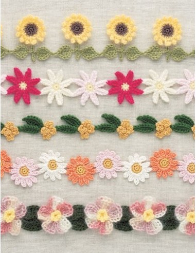 ~100 bordures & galons au crochet - motifs d'été - Les éditions de saxe