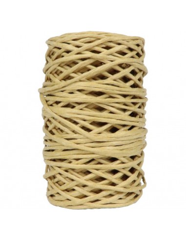 Bobine de 25 m de ficelle de papier kraft laitonné mesurant 2 mm