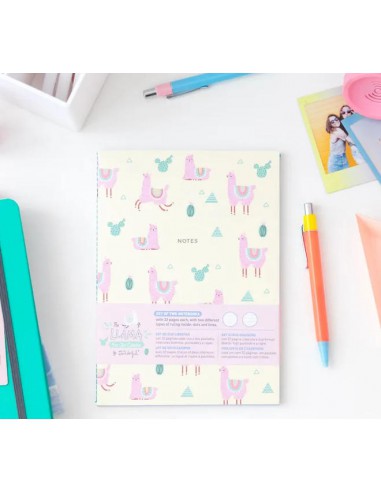 Notebooks -  The Llama Collection - Lot 2 deux cahiers de notes thème lamas de 32 pages (ligné/pointillés)