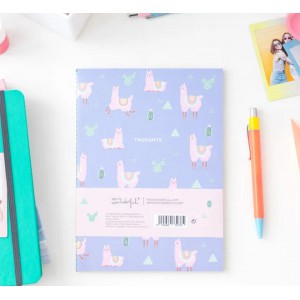 Notebooks -  The Llama Collection - Lot 2 deux cahiers de notes thème lamas de 32 pages (ligné/pointillés)