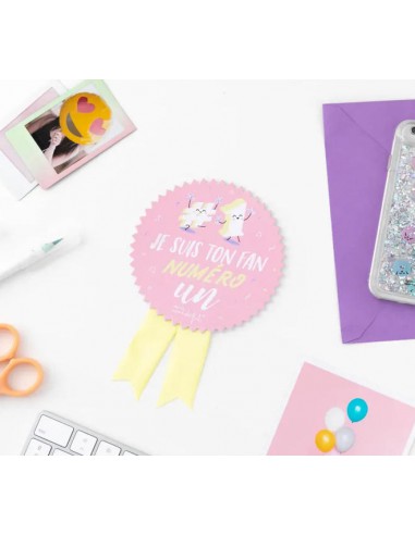 Carte Postale badge - Je suis ton fan numéro 1