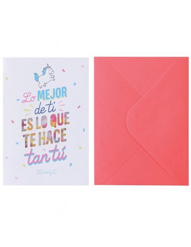 Carte Postale - POSTAL DE CUMPLEAÑOS - Lo mejor de ti es lo que te hace tan tú - Espagnol